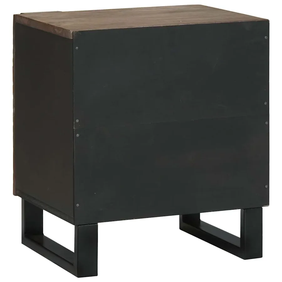 Table de chevet Noyer 40 x 33 x 46 cm Bois d'ingénierie - 5