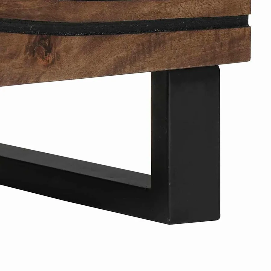 Table de chevet Noyer 40 x 33 x 46 cm Bois d'ingénierie - 7