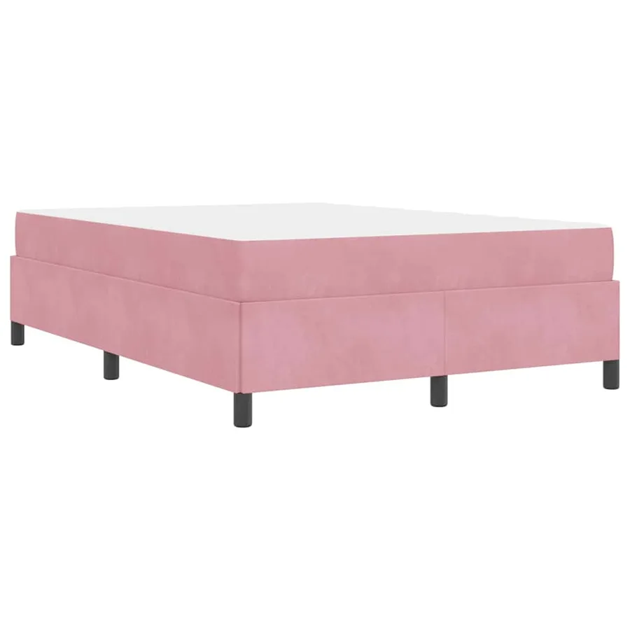 Cadre de lit avec matelas Rose 140 x 200 cm tissu - 9