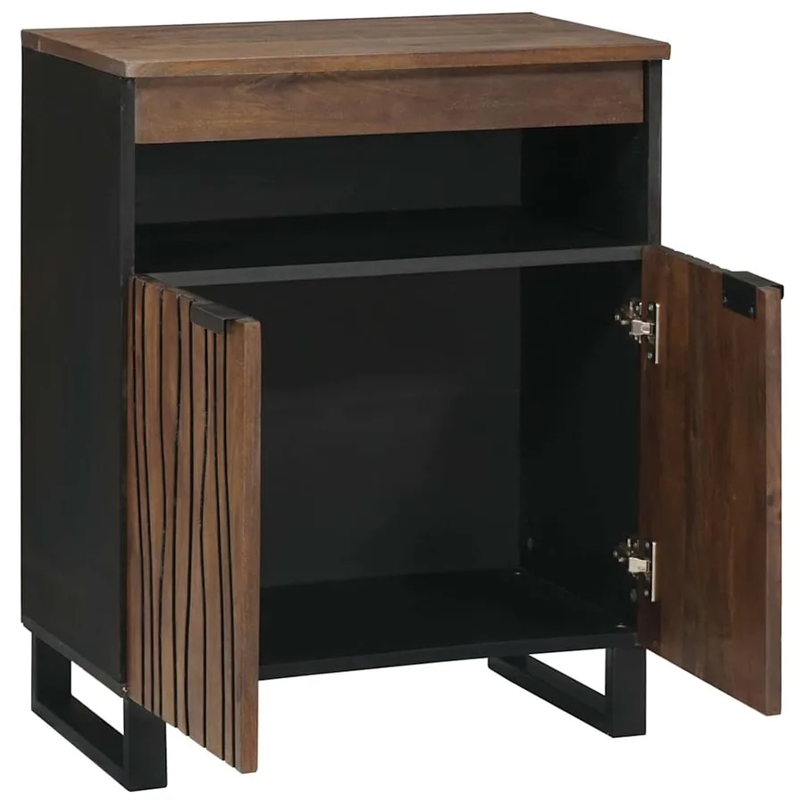 Buffet Marron 60 x 33 x 75 cm bois de manguier massif - 2