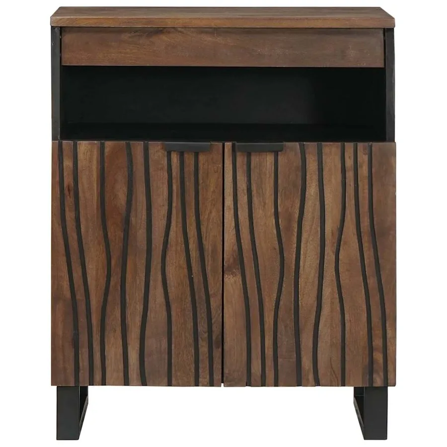 Buffet Marron 60 x 33 x 75 cm bois de manguier massif - 3