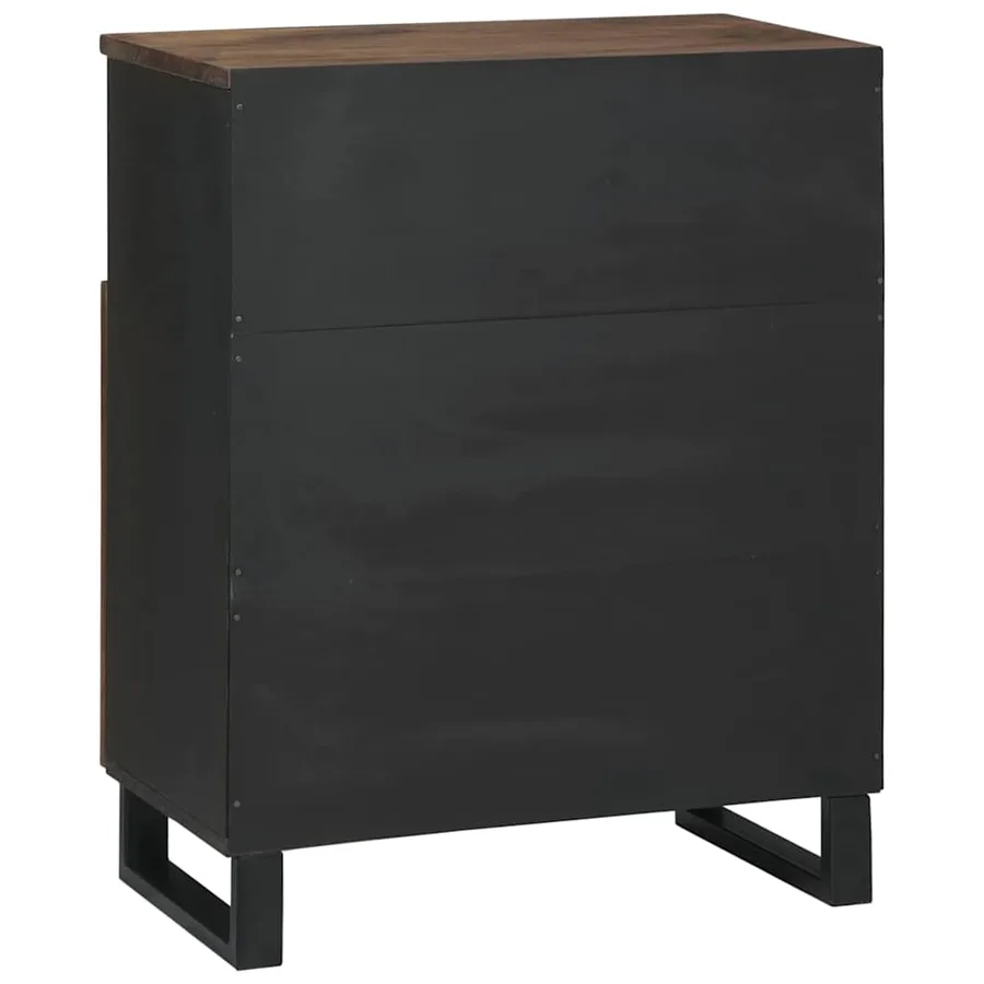 Buffet Marron 60 x 33 x 75 cm bois de manguier massif - 5