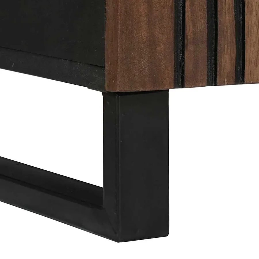 Buffet Marron 60 x 33 x 75 cm bois de manguier massif - 6