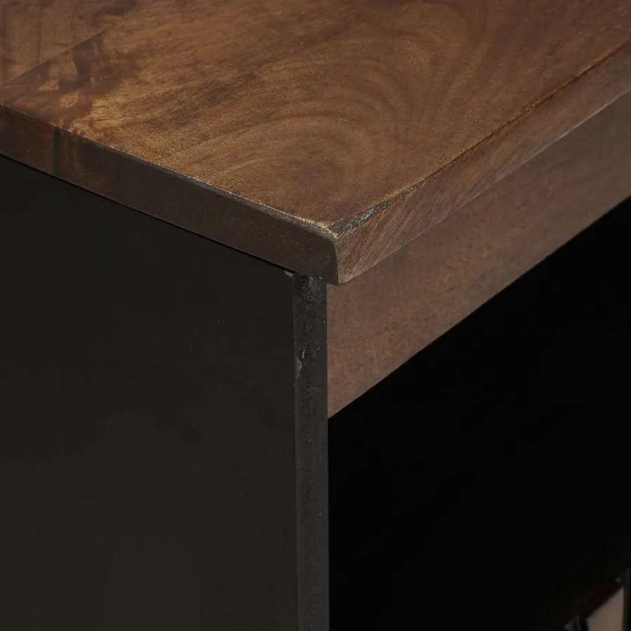 Buffet Marron 60 x 33 x 75 cm bois de manguier massif - 7