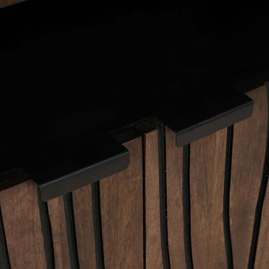 Buffet Marron 60 x 33 x 75 cm bois de manguier massif - 8