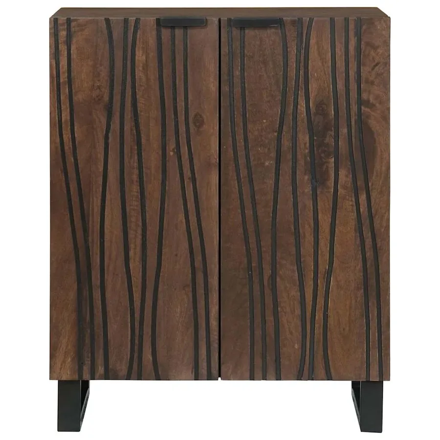 Buffet Noyer 60 x 33,5 x 75 cm Bois de mangue massif - 3