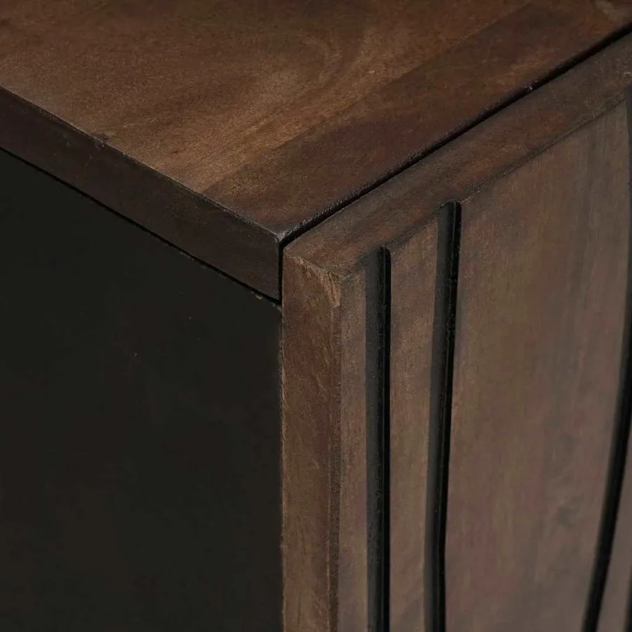 Buffet Noyer 60 x 33,5 x 75 cm Bois de mangue massif - 7