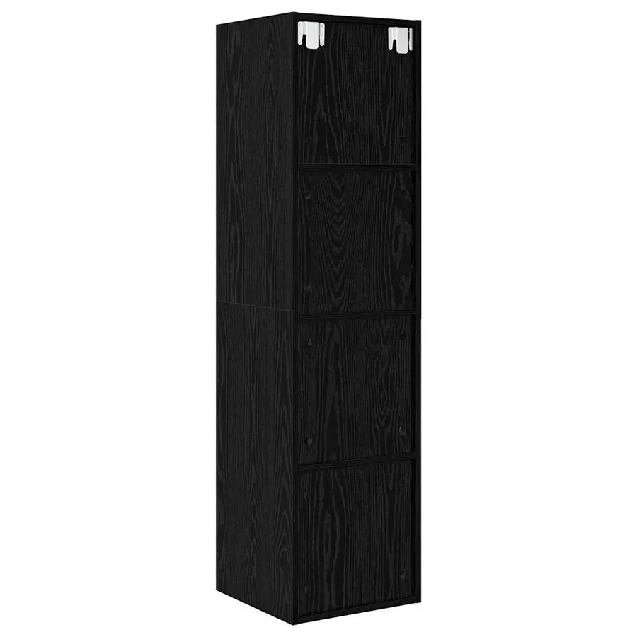 Ensemble meuble TV Montage mural Chêne noir 37 x 37 x 142,5 cm - 8