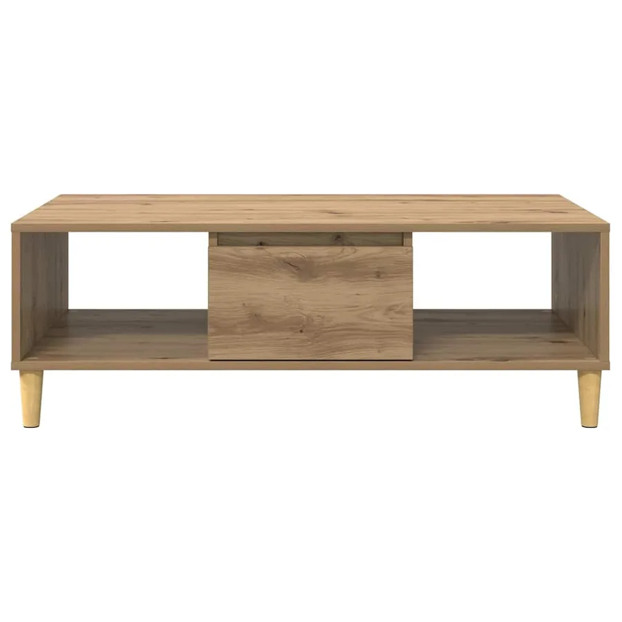 Table basse Chêne artisanal 102 x 55 x 35 cm Bois d'ingénierie - 6
