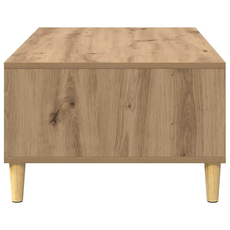 Table basse Chêne artisanal 102 x 55 x 35 cm Bois d'ingénierie - 7