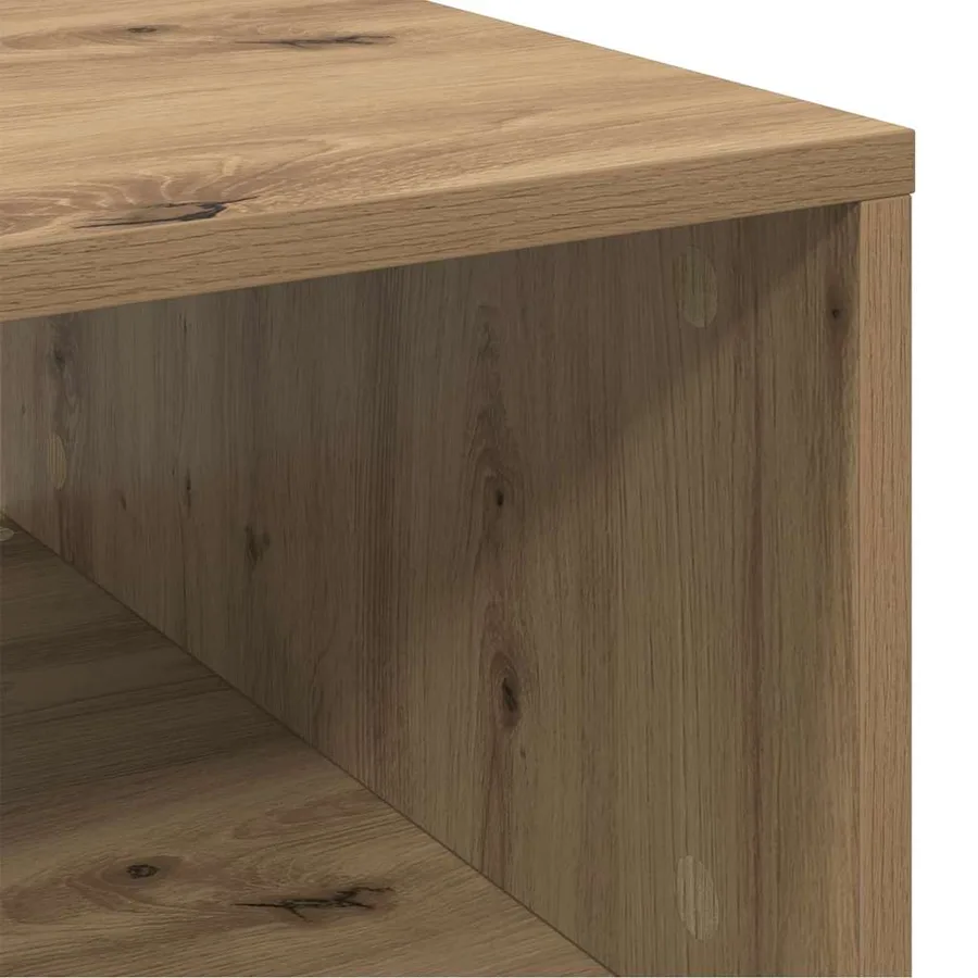 Table basse Chêne artisanal 102 x 55 x 35 cm Bois d'ingénierie - 9