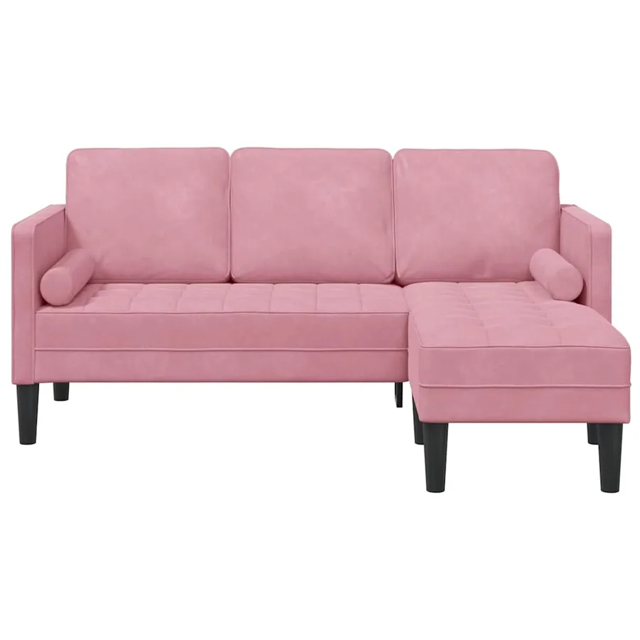 Ensemble de Canapés avec coussin Rose Polyester - 4