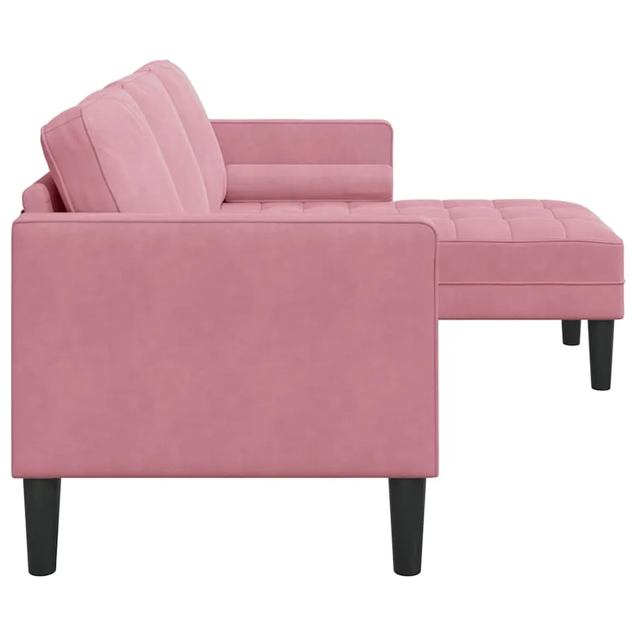 Ensemble de Canapés avec coussin Rose Polyester - 5