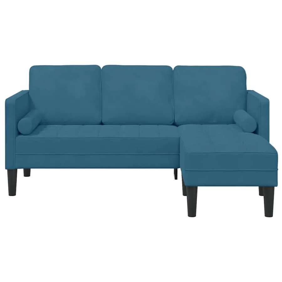 Ensemble de Canapés avec coussin Bleu Polyester - 4