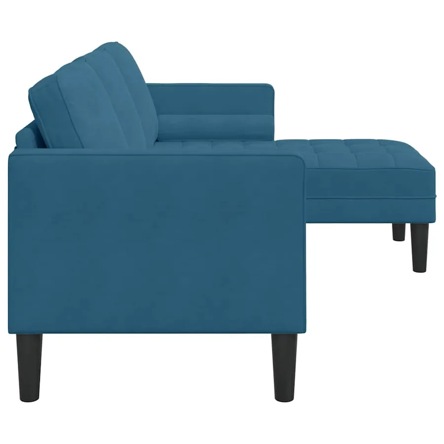 Ensemble de Canapés avec coussin Bleu Polyester - 5