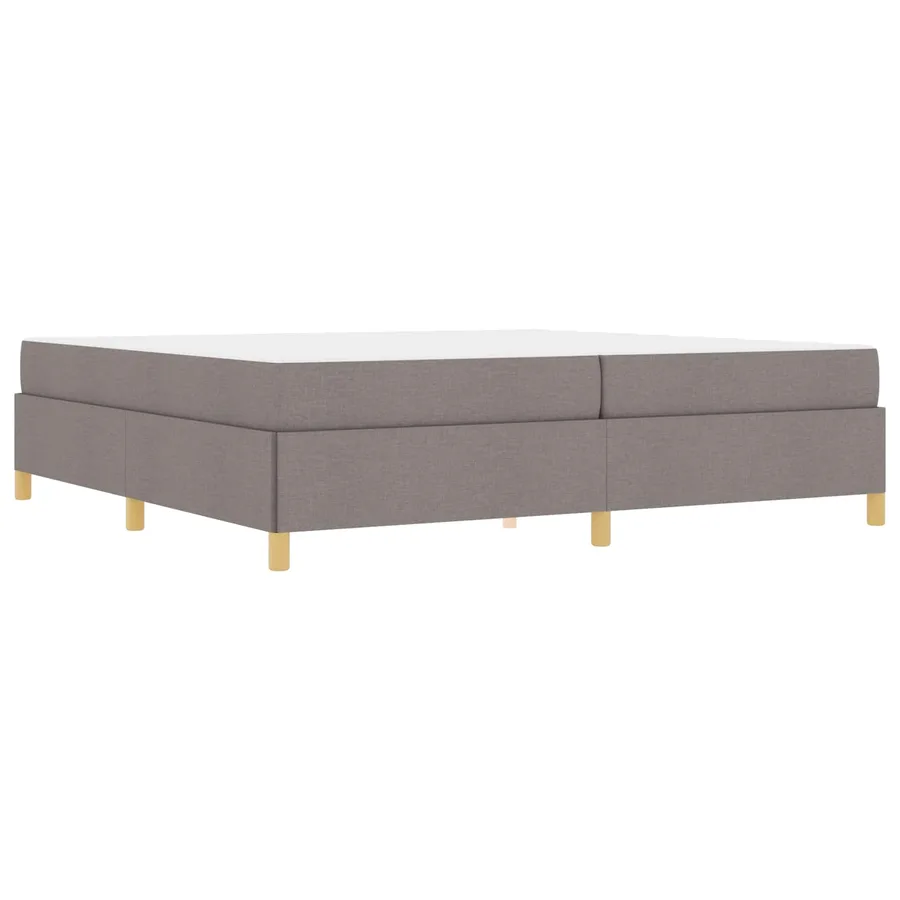 Cadre de lit avec matelas Taupe 200 x 200 cm tissu - 4