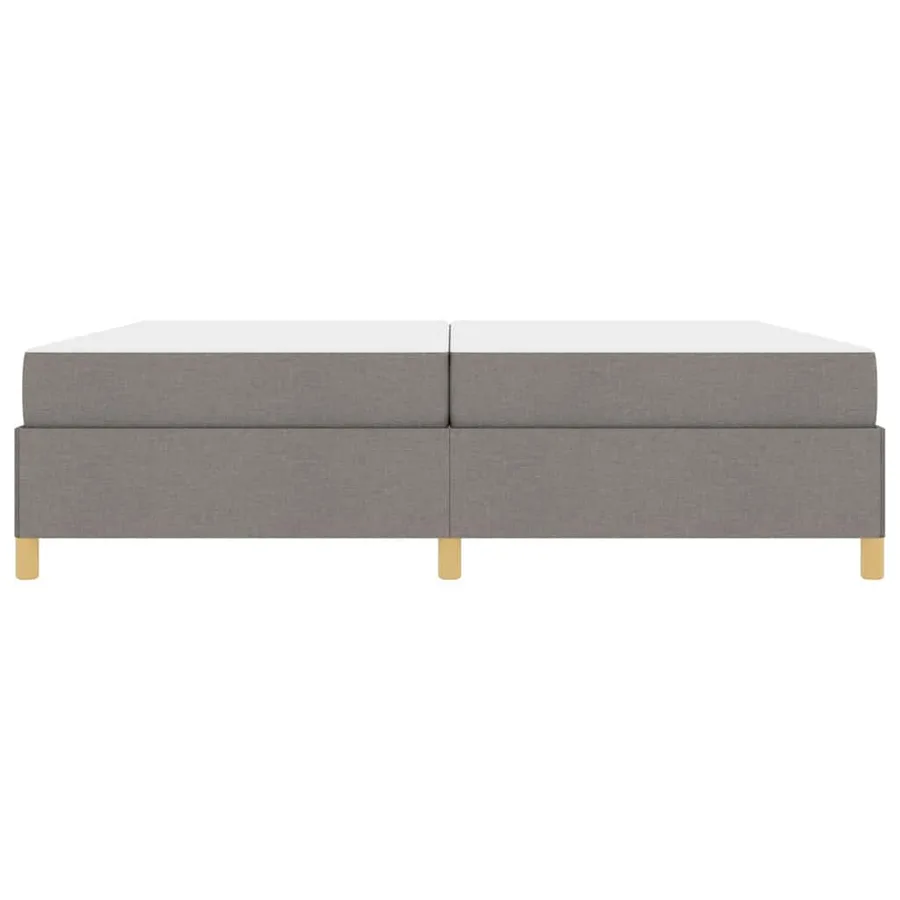 Cadre de lit avec matelas Taupe 200 x 200 cm tissu - 7