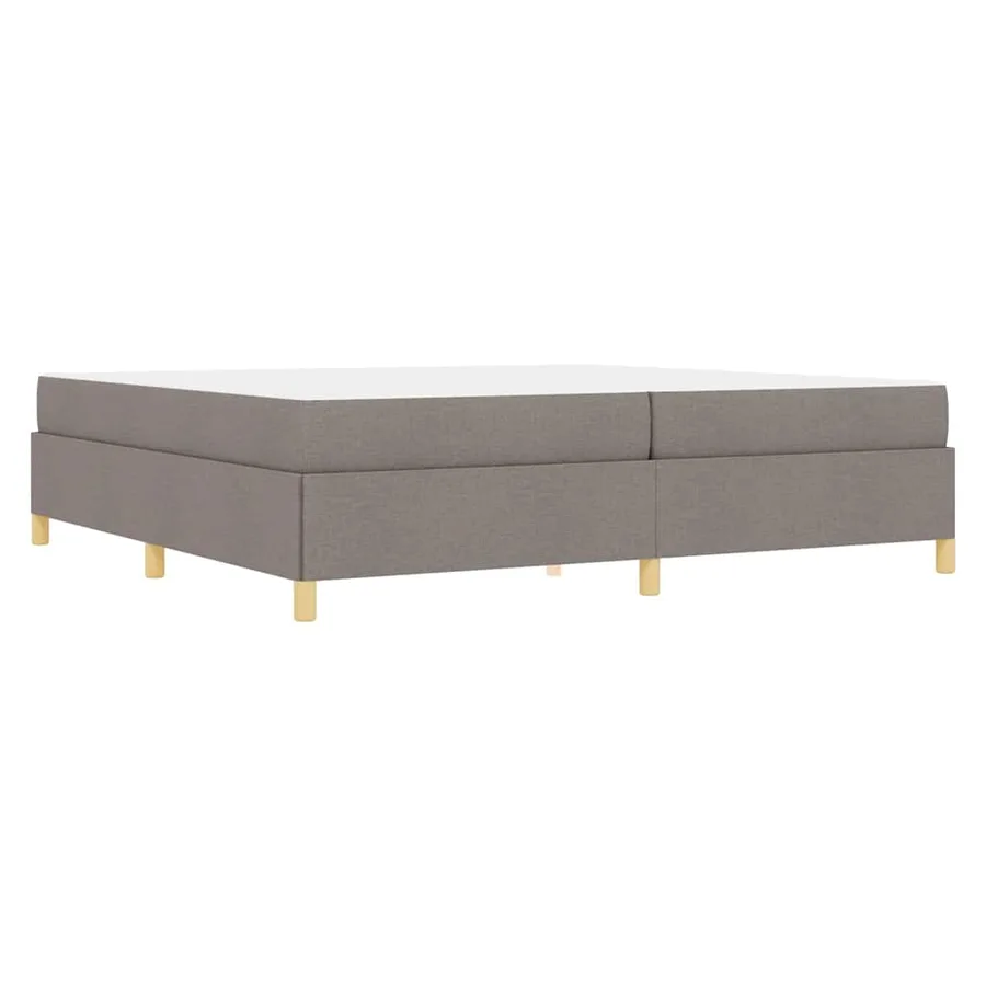 Cadre de lit avec matelas Taupe 200 x 200 cm tissu - 9