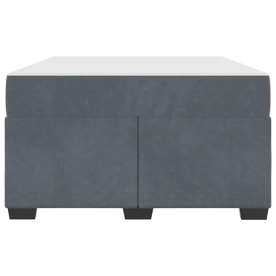Cadre de lit avec matelas Gris foncé 120 x 190 cm tissu - 5