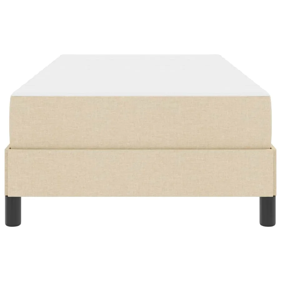 Lit à ressorts avec matelas Crème 80 x 200 cm tissu - 7