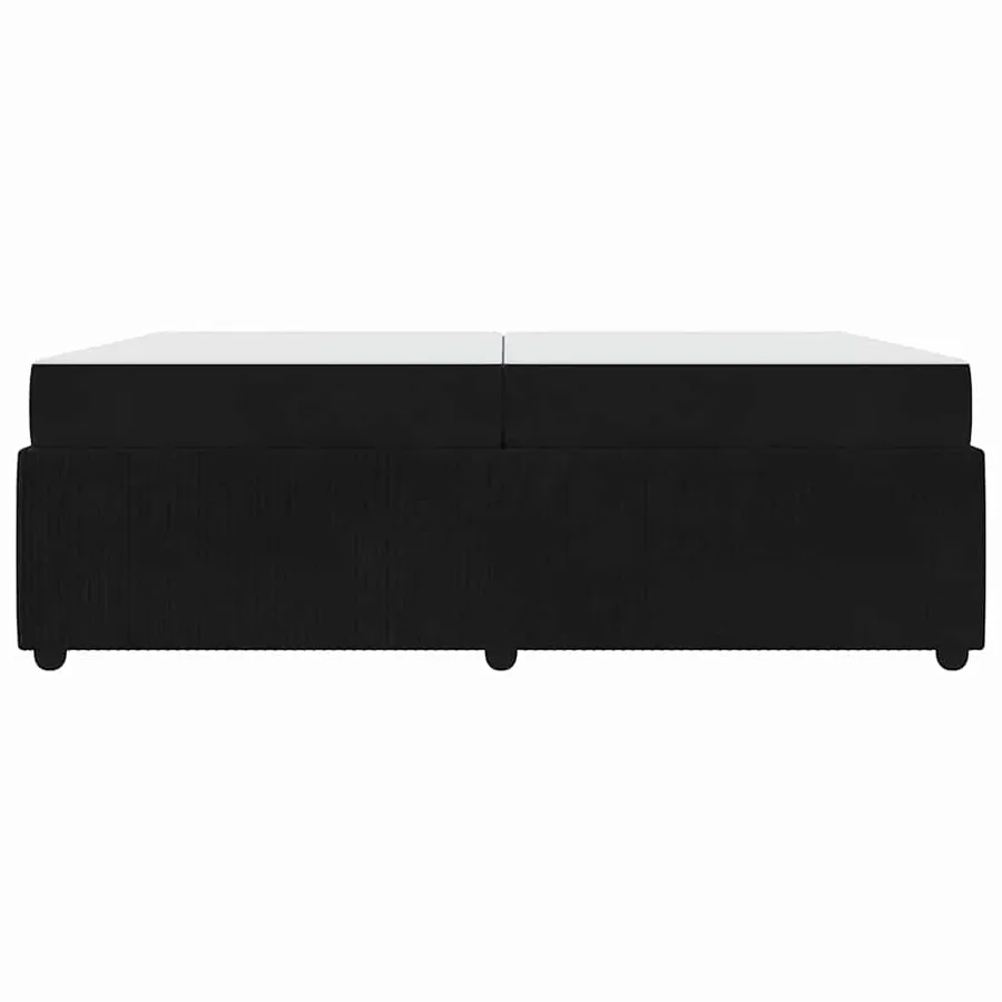 Cadre de lit avec matelas Noir 200 x 200 cm tissu - 5