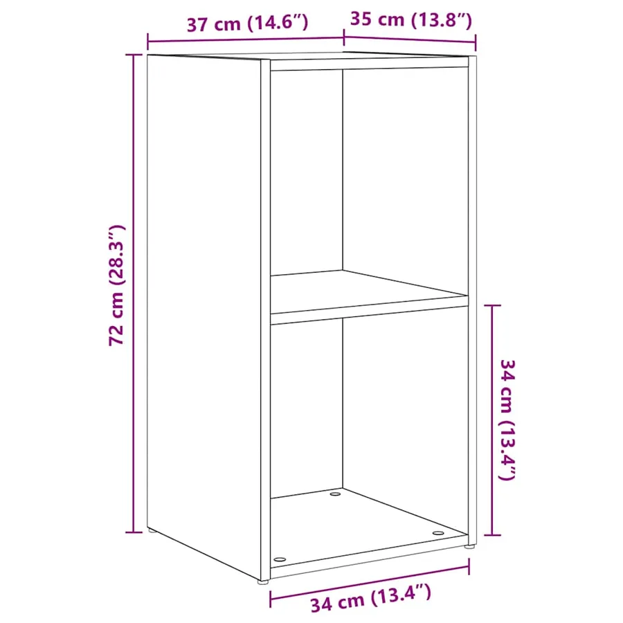 Ensemble meuble TV 2 pcs Chêne noir 37 x 35 x 72 cm - 8