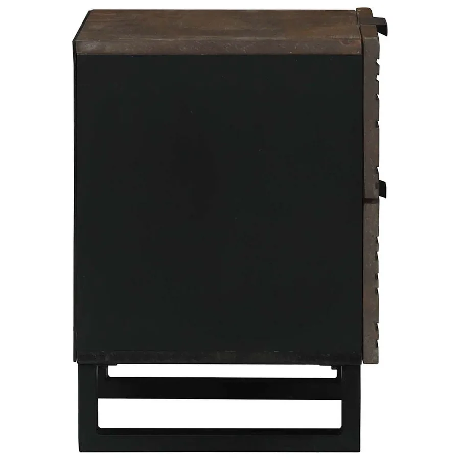 Table de chevet Noyer 40 x 33 x 46 cm Bois d'ingénierie - 5