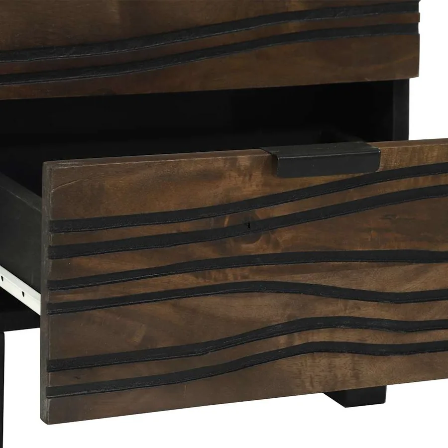 Table de chevet Noyer 40 x 33 x 46 cm Bois d'ingénierie - 7