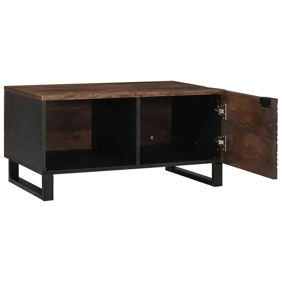 Table basse Noyer 80 x 50 x 40 cm Bois d'ingénierie - 2