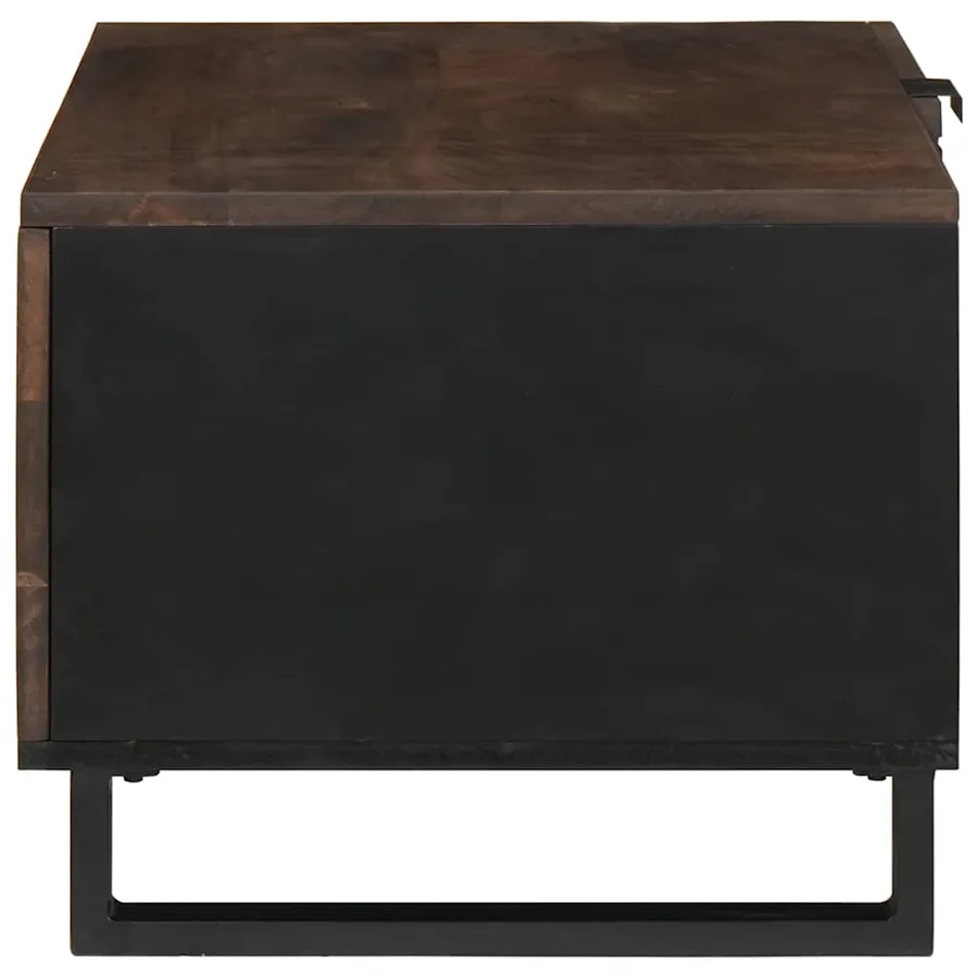 Table basse Noyer 80 x 50 x 40 cm Bois d'ingénierie - 4