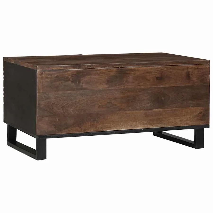 Table basse Noyer 80 x 50 x 40 cm Bois d'ingénierie - 5