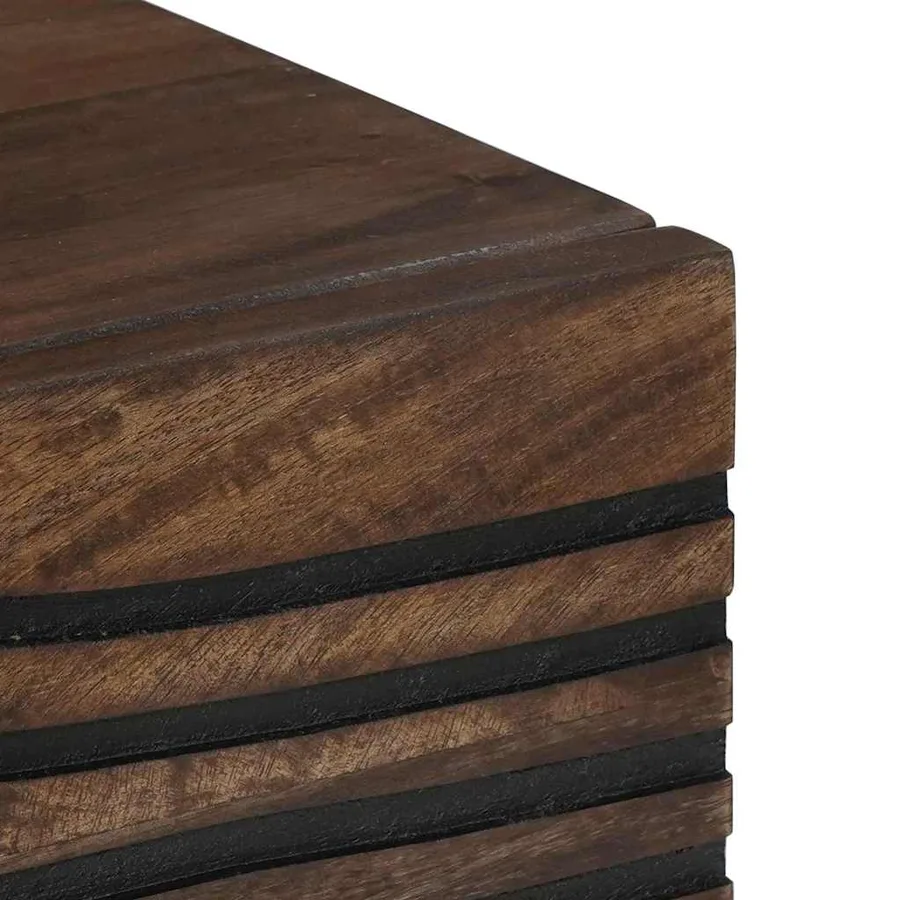 Table basse Noyer 80 x 50 x 40 cm Bois d'ingénierie - 6