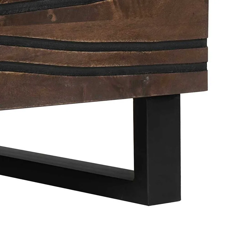 Table basse Noyer 80 x 50 x 40 cm Bois d'ingénierie - 7