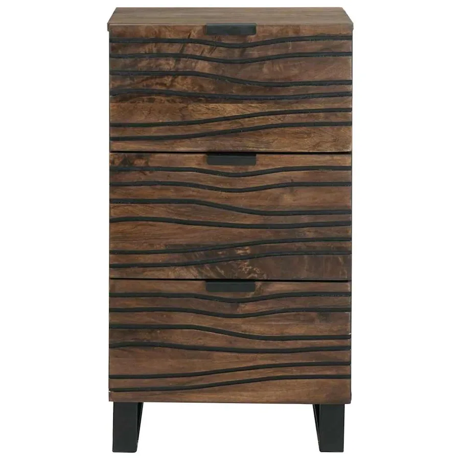 Buffet Marron 40 x 33 x 75 cm bois de manguier massif - 3