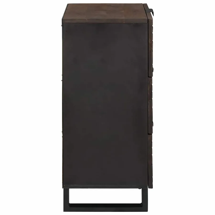 Buffet Marron 40 x 33 x 75 cm bois de manguier massif - 4