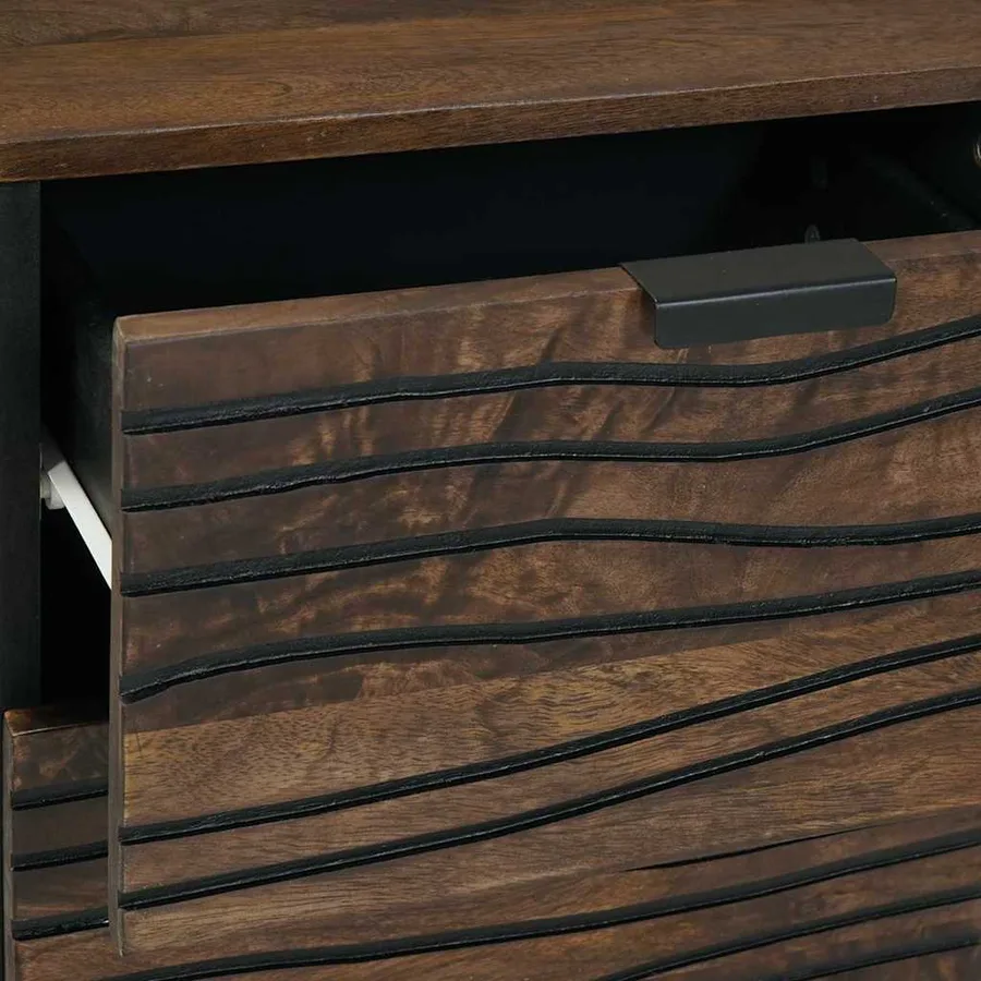Buffet Marron 40 x 33 x 75 cm bois de manguier massif - 8