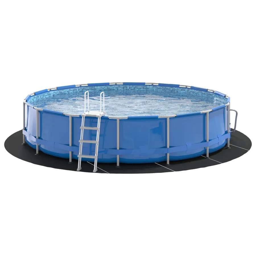 Tapis de piscine Noir Ø 550 cm Tissu non tissé - 3