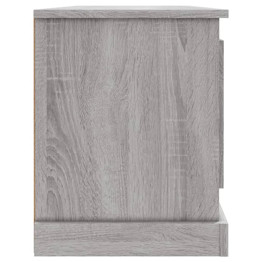 Meuble TV sonoma gris 100x35,5x45 cm bois d'ingénierie - 7