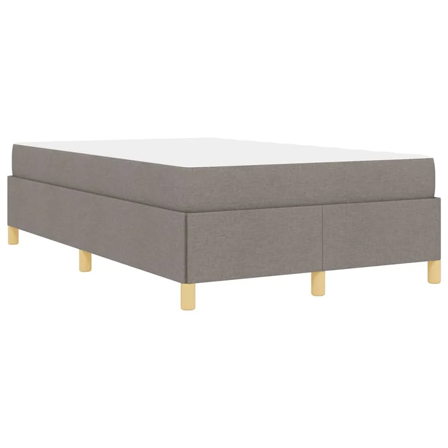 Cadre de lit avec matelas Taupe 120 x 190 cm tissu - 7