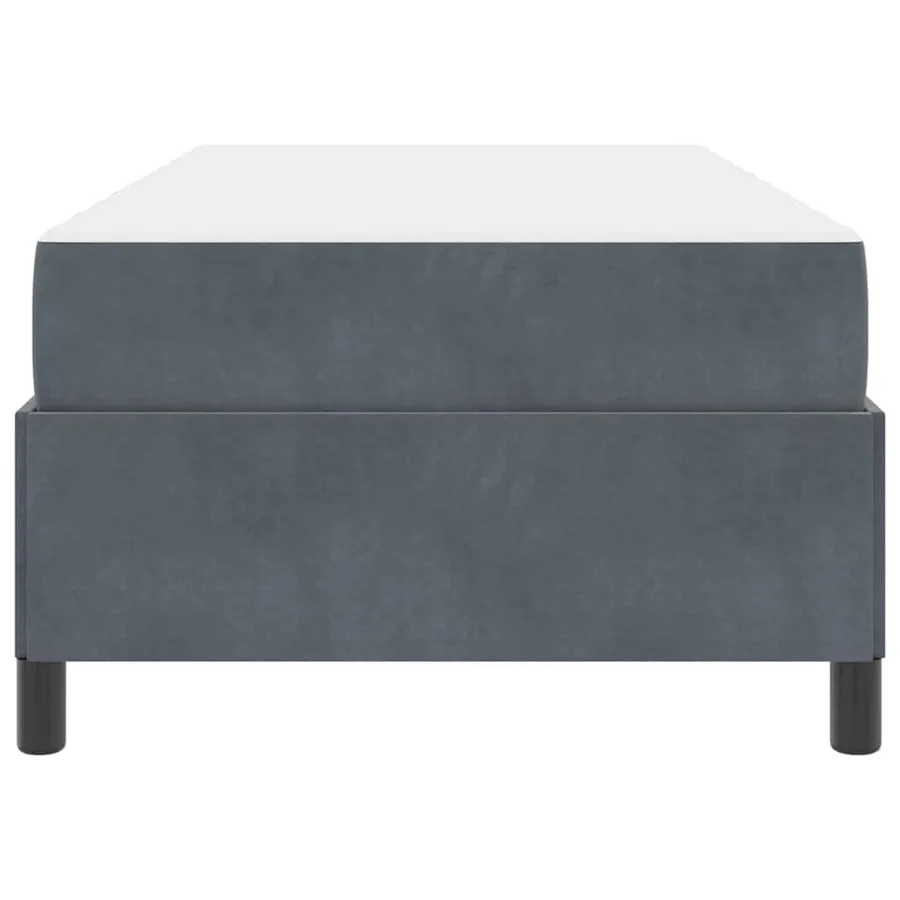 Cadre de lit avec matelas Gris foncé 80 x 200 cm tissu - 7