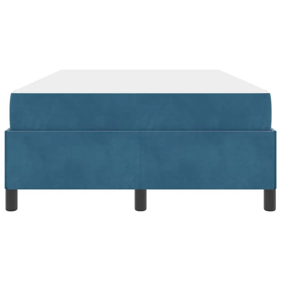 Cadre de lit avec matelas Bleu foncé 120 x 190 cm tissu - 5