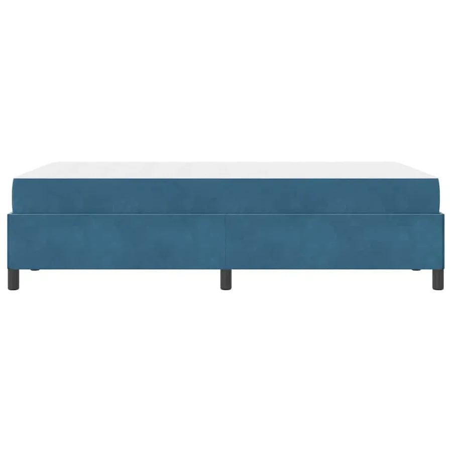 Cadre de lit avec matelas Bleu foncé 120 x 190 cm tissu - 6