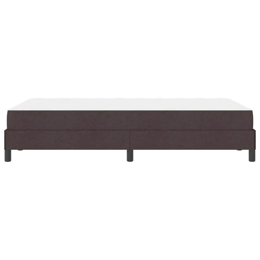 Lit à ressorts avec matelas Marron foncé 120 x 190 cm tissu - 6