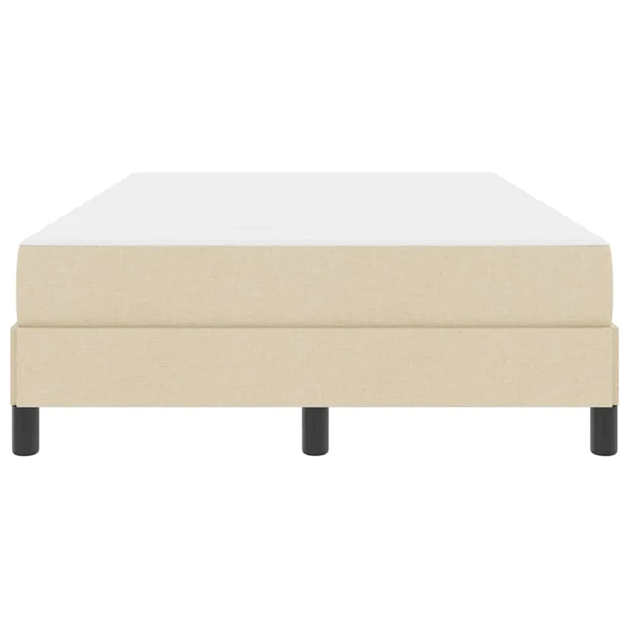 Lit à ressorts avec matelas Crème 120 x 190 cm tissu - 5