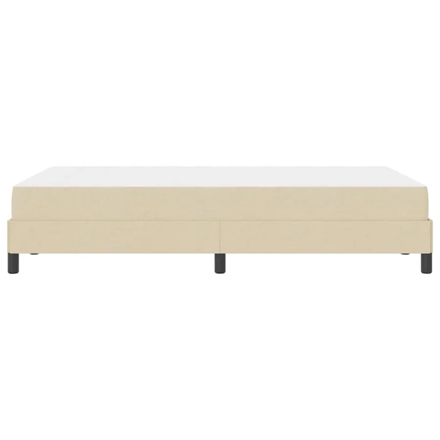 Lit à ressorts avec matelas Crème 120 x 190 cm tissu - 6