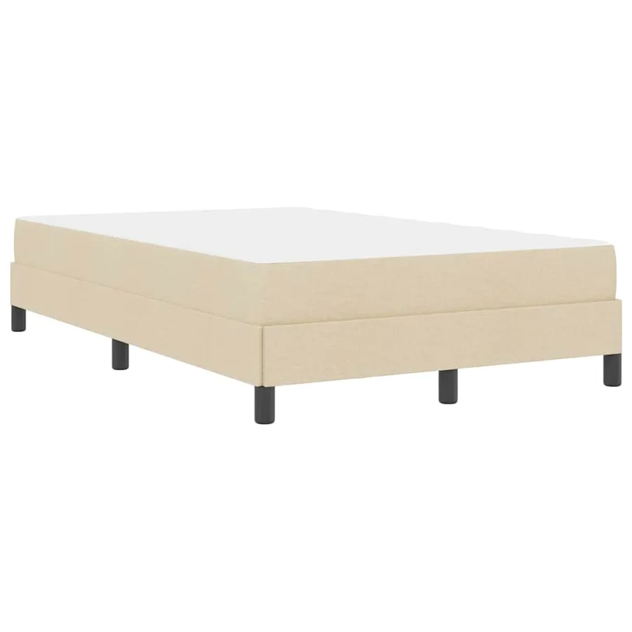 Lit à ressorts avec matelas Crème 120 x 190 cm tissu - 7