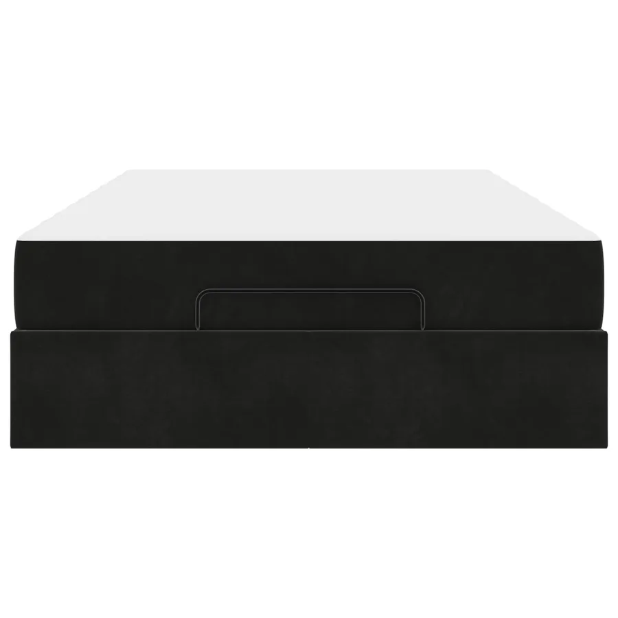 Cadre de lit avec matelas 2 pcs Noir Velours - 6