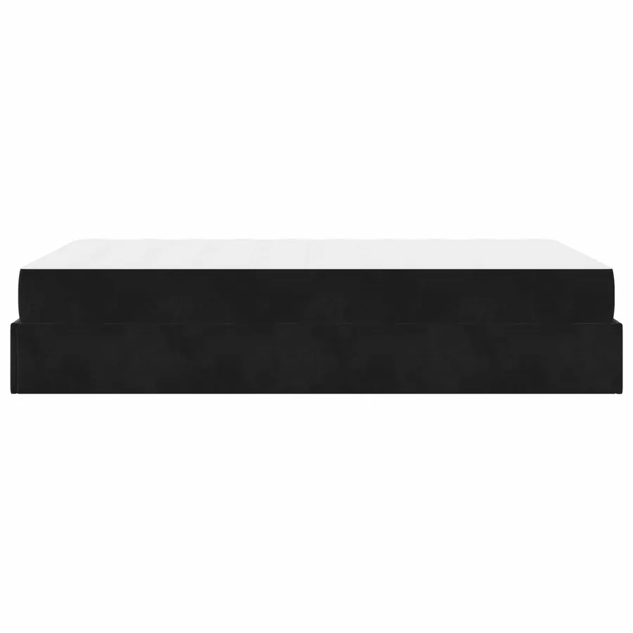 Cadre de lit avec matelas 2 pcs Noir Velours - 7