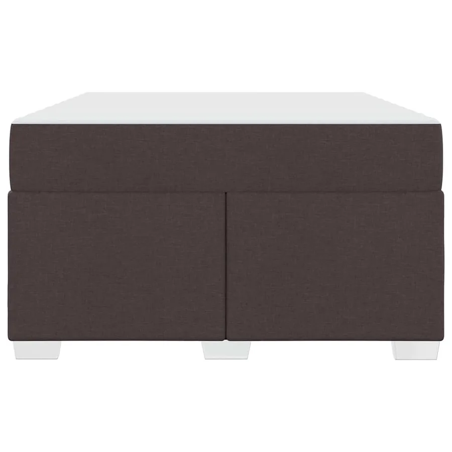Cadre de lit avec matelas Marron foncé 120 x 190 cm tissu - 5