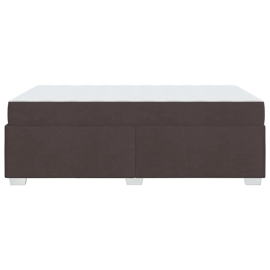 Cadre de lit avec matelas Marron foncé 120 x 190 cm tissu - 6